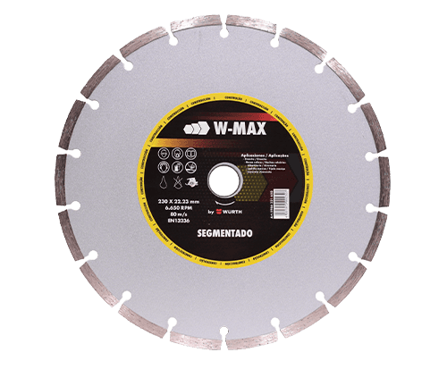 DISCO CORTE DIAMANTADO SEGMENTADO 9" W-MAX