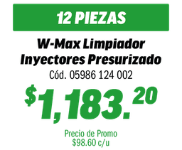 COMBO 12 W-MAX LIMPIADOR DE INYECTORES PRESUR