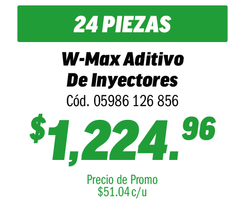 COMBO 24 W-MAX ADITIVO DE INYECTORES 250ML   