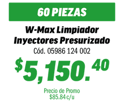 COMBO 60 W-MAX LIMPIADOR DE INYECTORES PRESUR