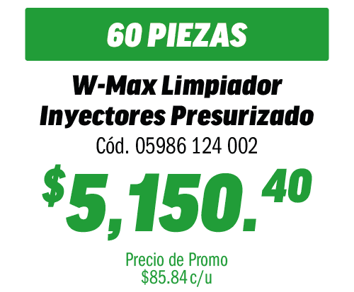 COMBO 60 W-MAX LIMPIADOR DE INYECTORES PRESUR