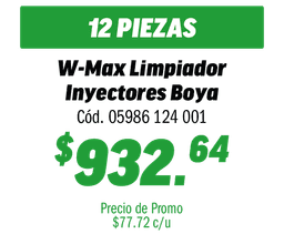 COMBO 12 W-MAX LIMPIADOR DE INYECTORES BOYA  