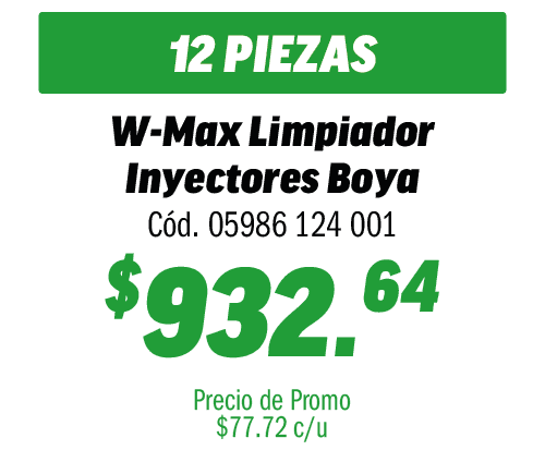 COMBO 12 W-MAX LIMPIADOR DE INYECTORES BOYA  