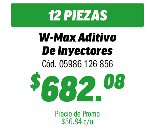 COMBO 12 W-MAX ADITIVO DE INYECTORES 250ML   