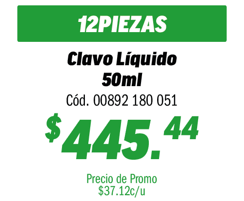 COMBO 12 CLAVO LÍQUIDO 50ML                  