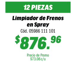 COMBO 12 W-MAX LIMPIADOR FRENOS SPRAY 500ML  