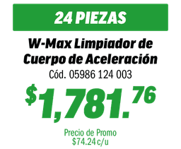 COMBO 24 W-MAX LIMP.CUERPO DE ACELERACION Y C