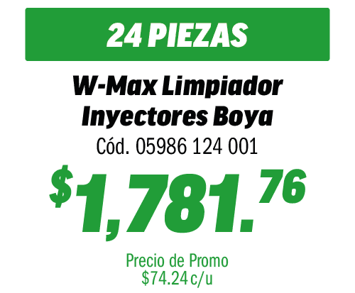 COMBO 24 W-MAX LIMPIADOR DE INYECTORES BOYA  